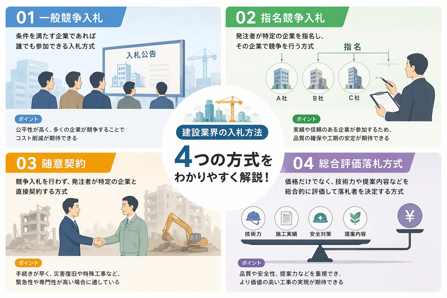 建設業界 入札 入札方法